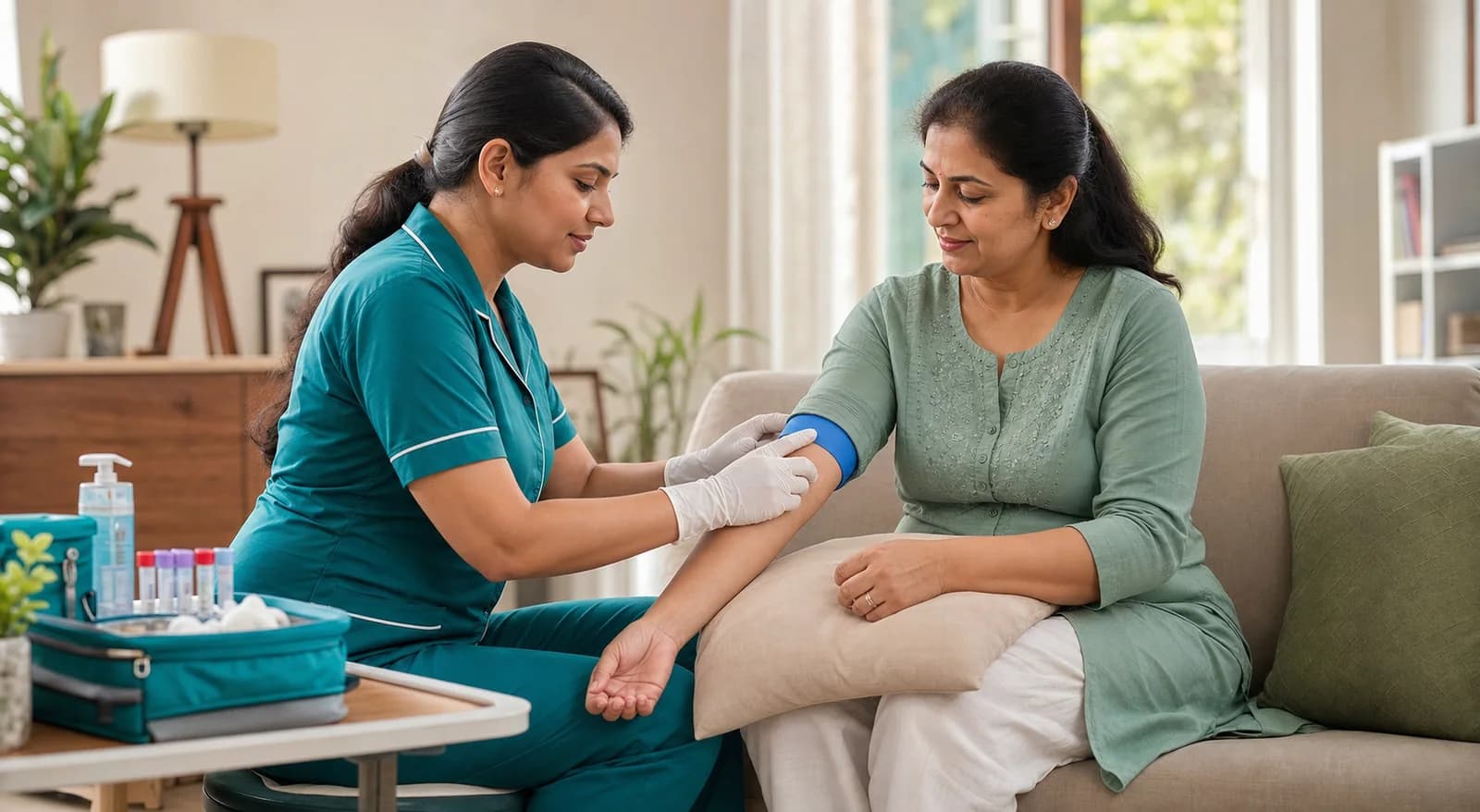 Professional home blood sample collection